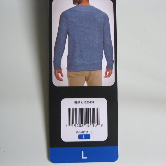 Banana Republic Men’s Waffle Crew neck pull over Sweater blue  Large (0606) - Picture 4 of 15